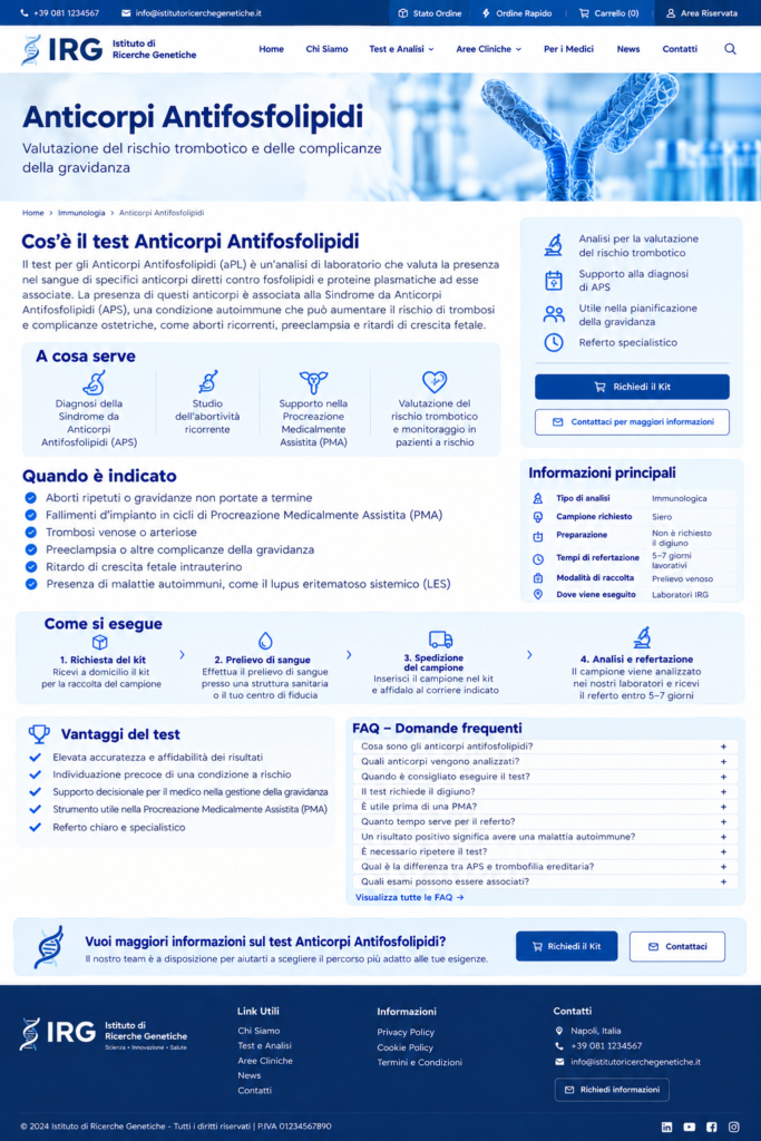 Rappresentazione molecolare degli anticorpi antifosfolipidi